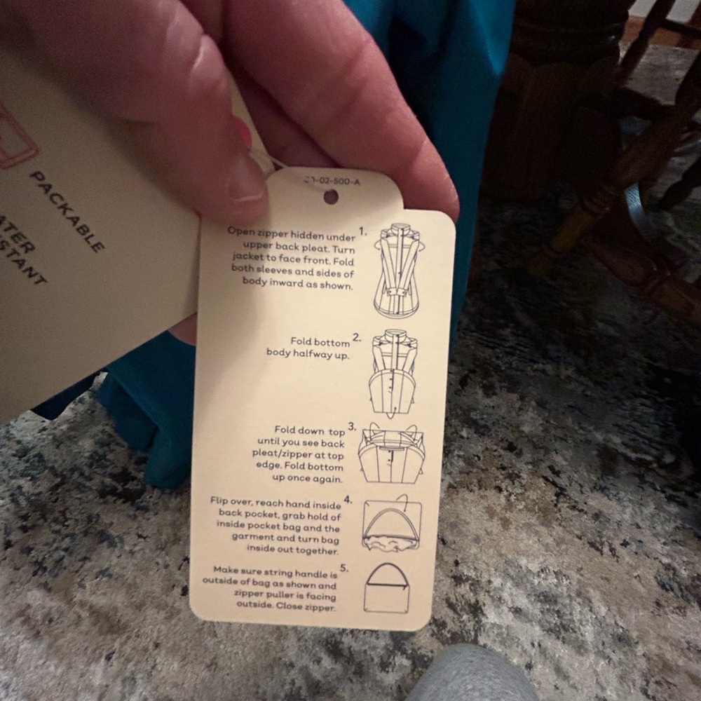 St. John's Bay Women's Teal Rain Jacket - Picture 7 of 10